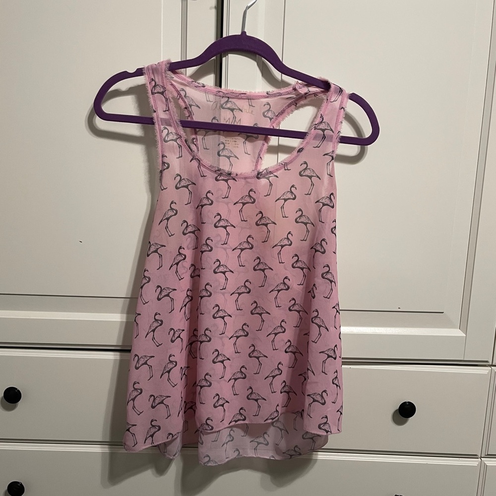 Aeropostale Pink Flamingo Tank Top